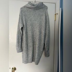 Grey sweater dress